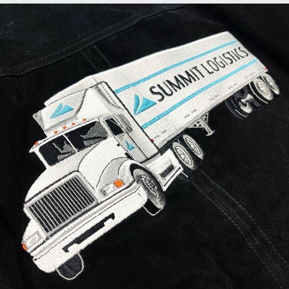 Vtg 90s NOS Summit Letterman Jacket, Suede Leather Varsity School Trucking Lopez - Picture 6 of 7